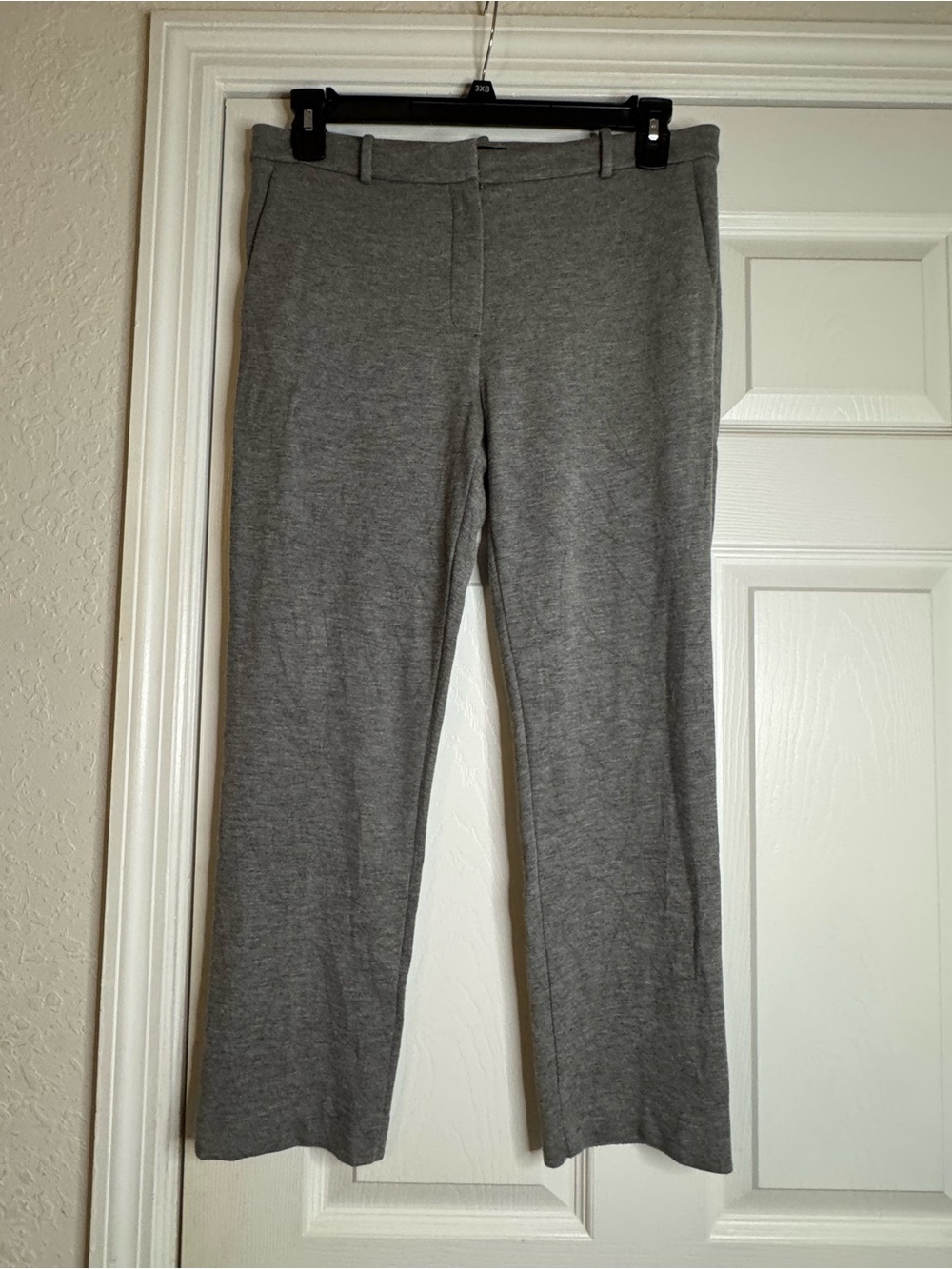 Theory Women's Gray Straight-Leg Knit Trousers